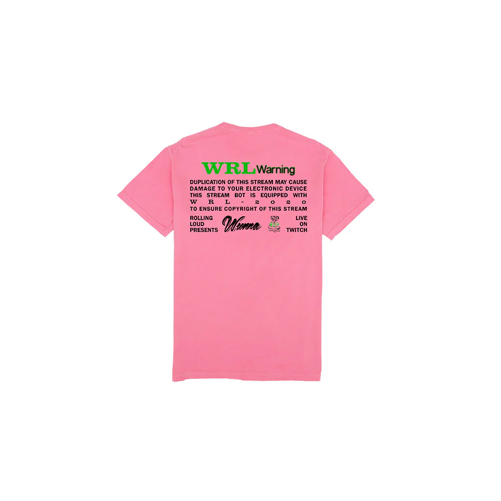 Gunna x Rolling Loud Stream Pink T Shirt - Image 2