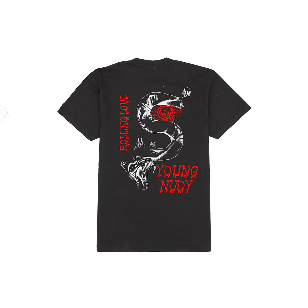 Young Nudy x Rolling Loud Black Vintage Tee - Image 2